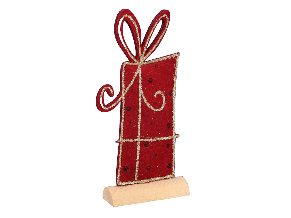 GIFT BOX DI FELTRO 2PZ. 10XH23CM. RED