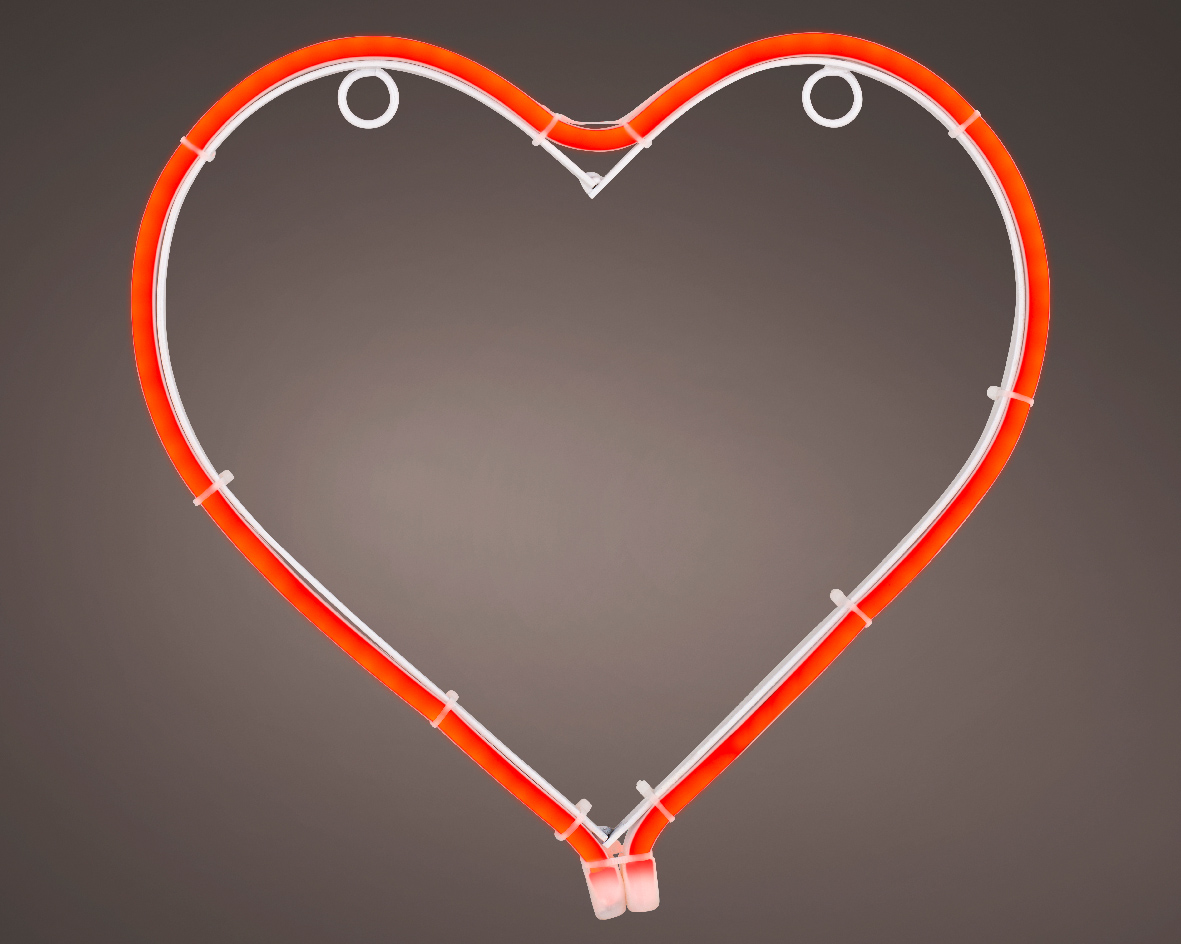 CUORE NEONFLEX 77LED D27CM. LUCE ROSSA
