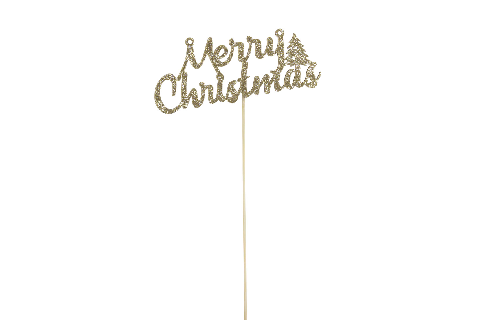 PICK MERRY XMAS 49X12CM. L27CM. 9PZ. ORO