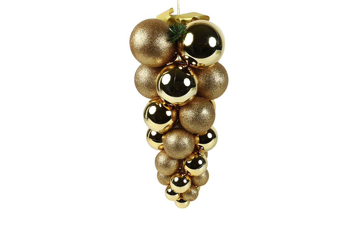 GRAPPOLO SFERE DA APP. D24 H46CM. ORO
