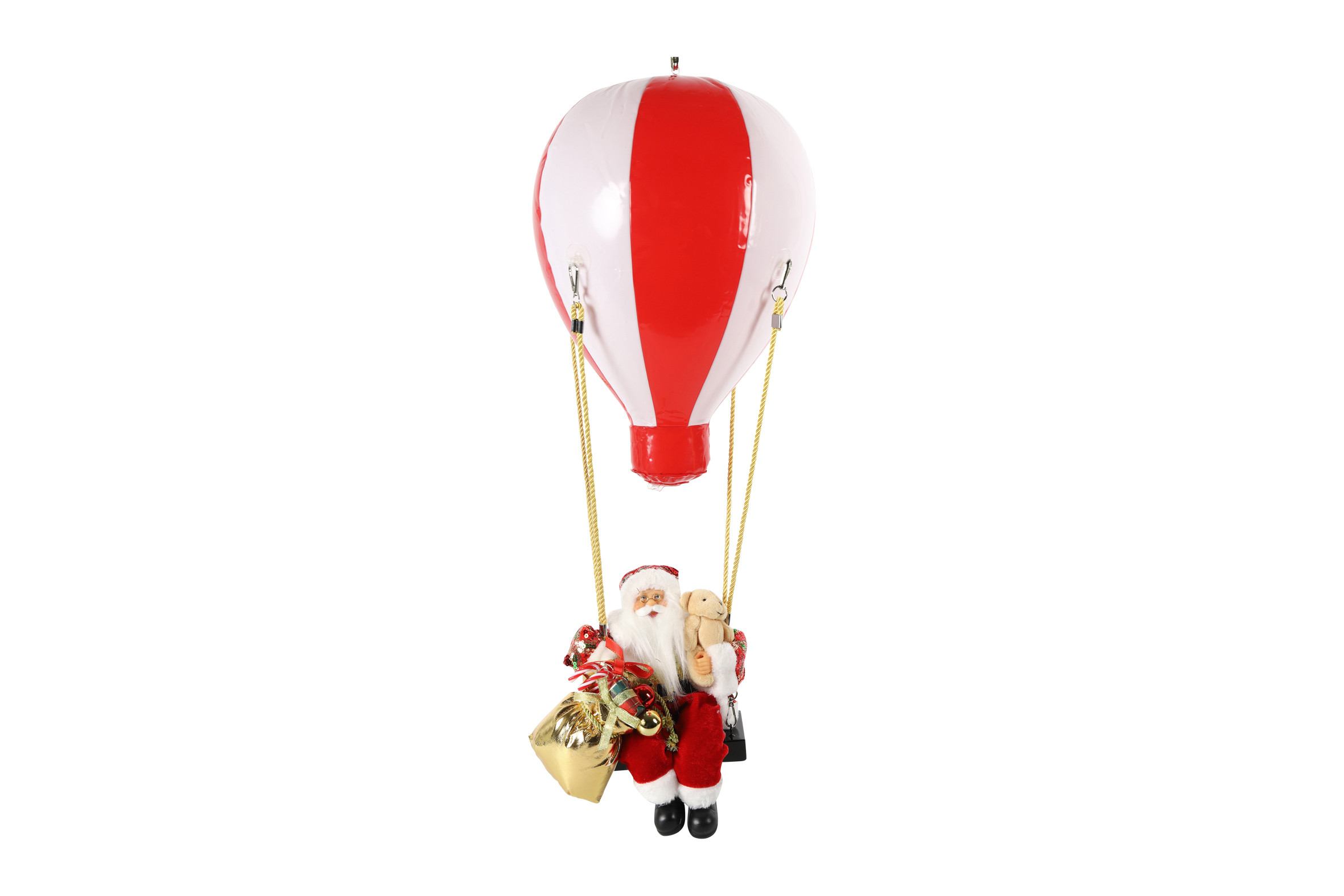 BABBO IN MONGOLF. GONFIAB. C/LED D43,5 H115CM.