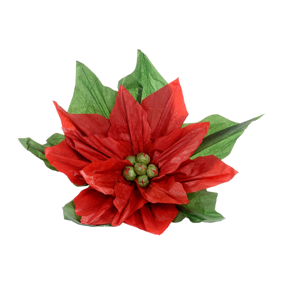 FIORE STELLA DI NATALE D60CM. ROSSO