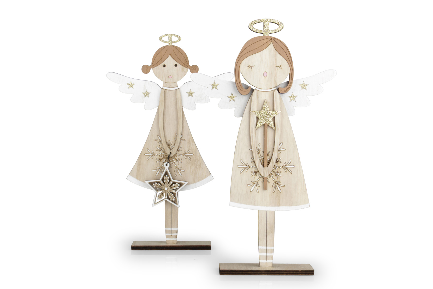 ANGELI LEGNO H29,9CM. 2PZ. NATURAL