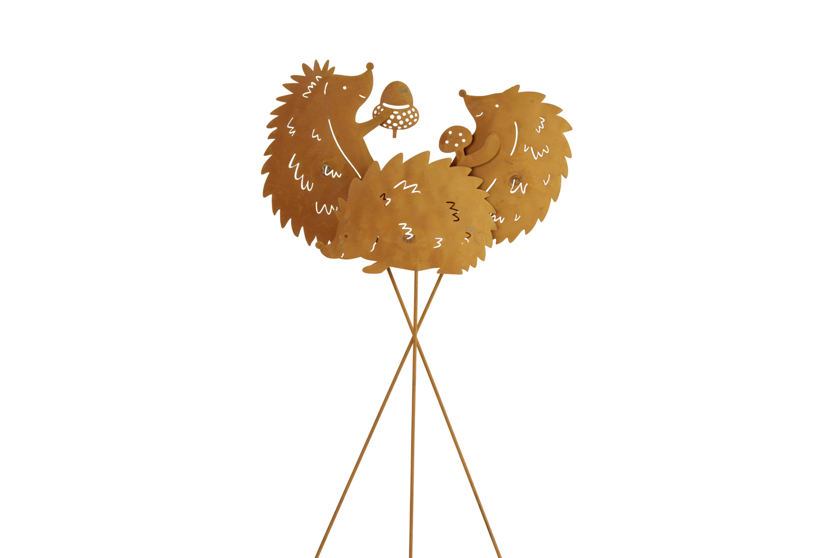 PICK C/RICCIO METAL. CORTEN 6PZ. 7-9CM. RAME