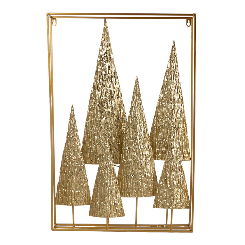 ALBERELLI MET. IN CORNICE 50X10 H75CM. ORO