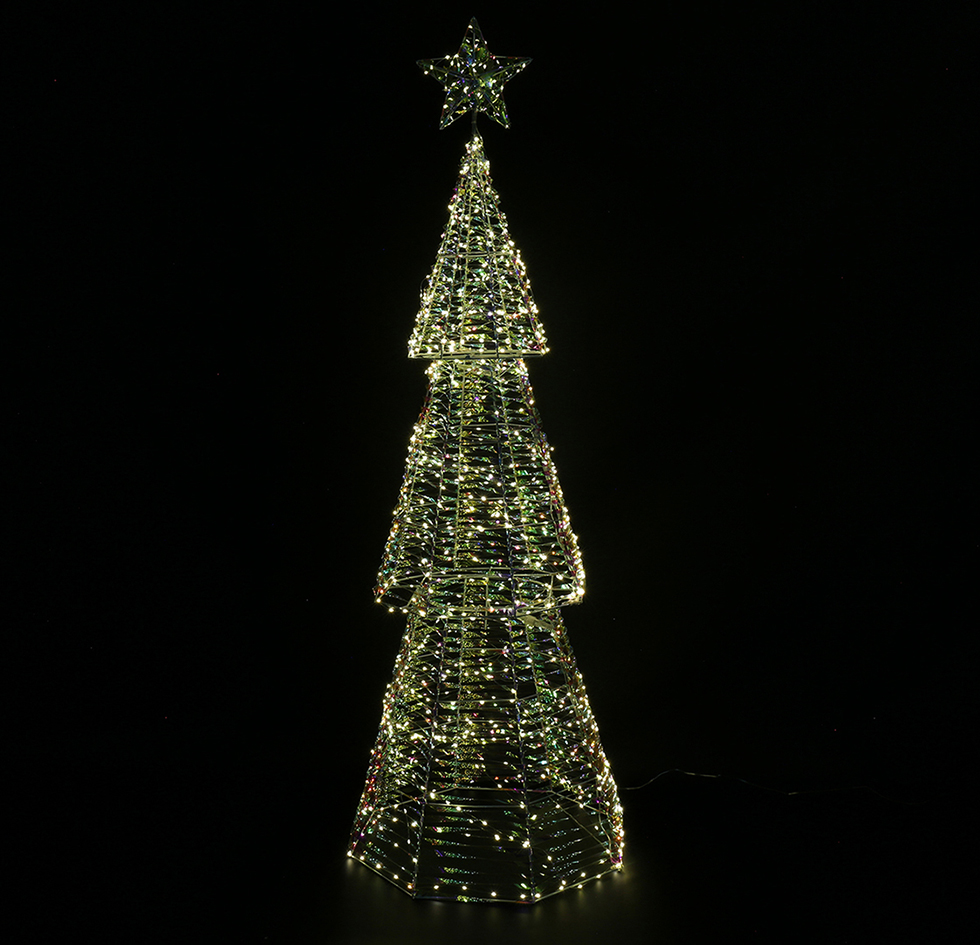 ALBERO IRIDESC.1440LED LUCE CALDA H180 D58CM.