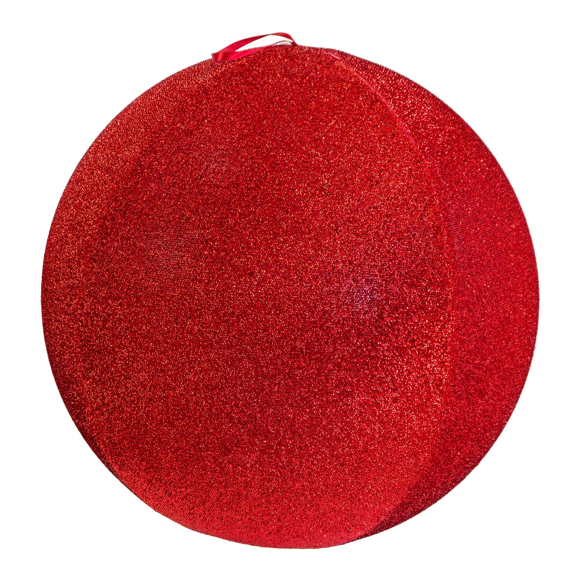 SFERA PL.GONFIABILE C/STOFFA GLITTER D60CM. ROSSO
