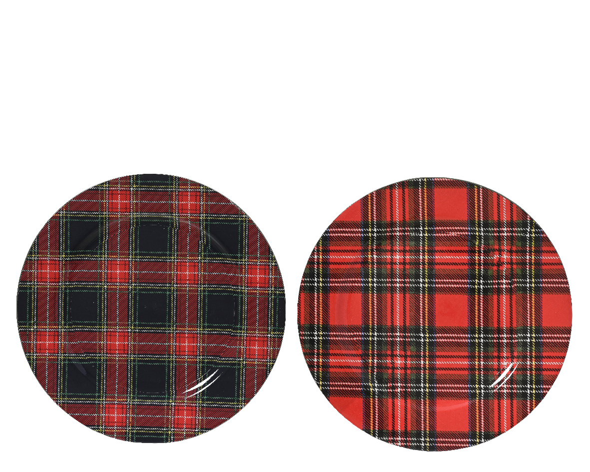 PIATTO PL. D33CM. DISEGNO SCOZZESE 2PZ.