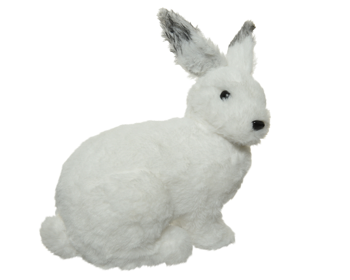 CONIGLIO POLYESTER 17X28 H29CM. BIANCO