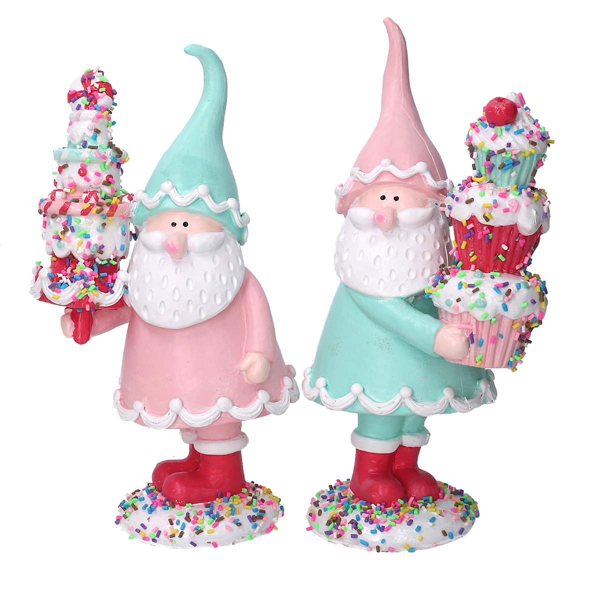BABBO NATALE RESINA CANDY H21,5CM. 2PZ.ASS.