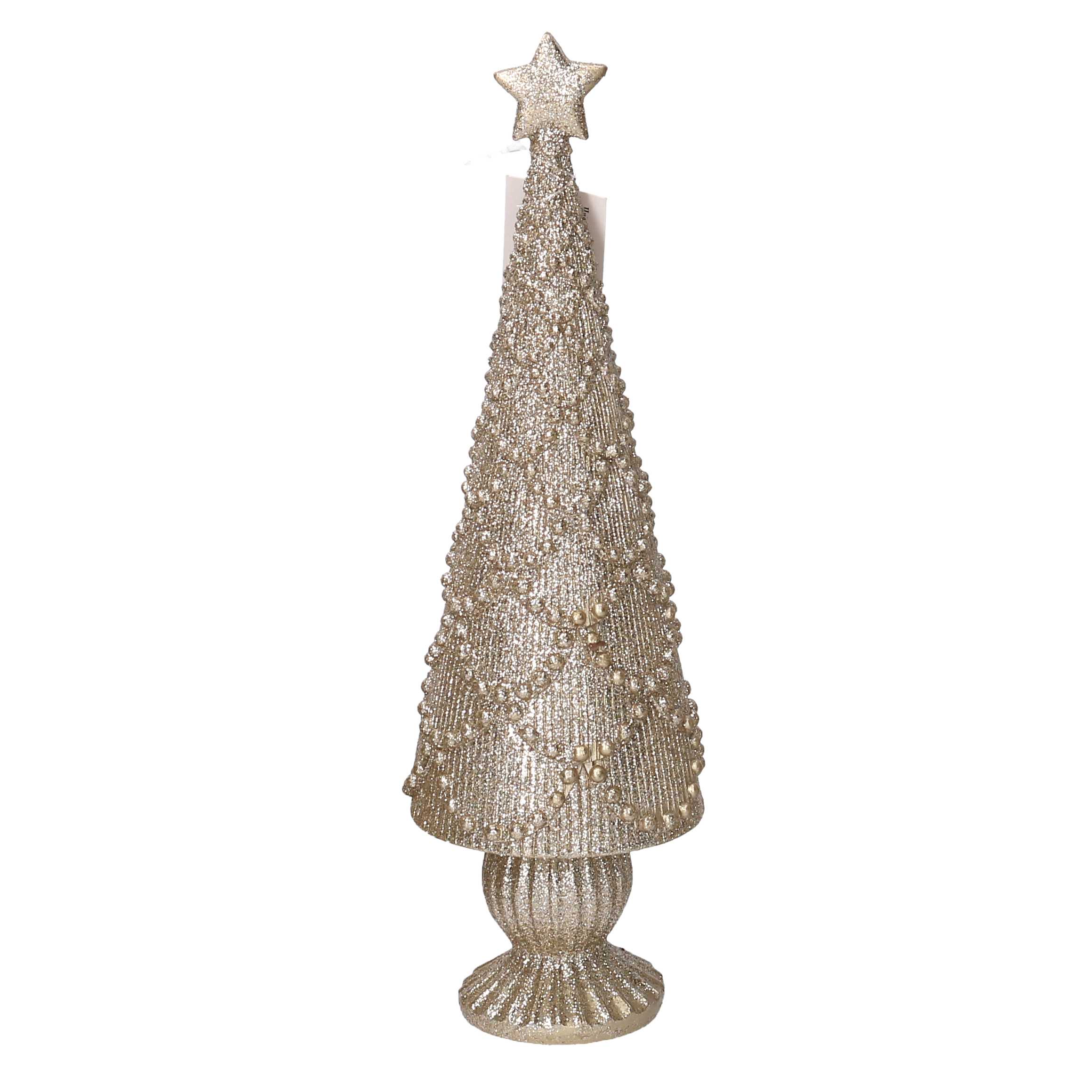 ALBERO RESINA GLITT. C/STELLA D9 H29CM. CHAMP.
