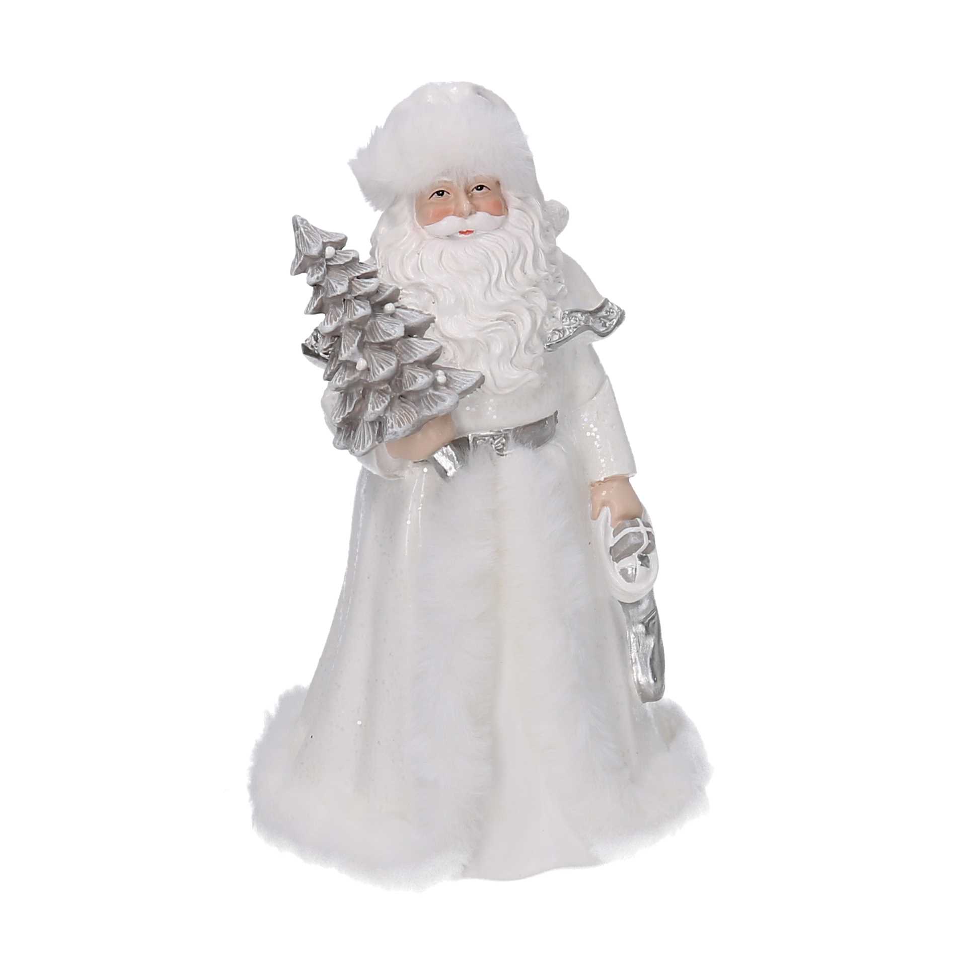 BABBO NATALE RESINA D14 H23CM. BIANCO