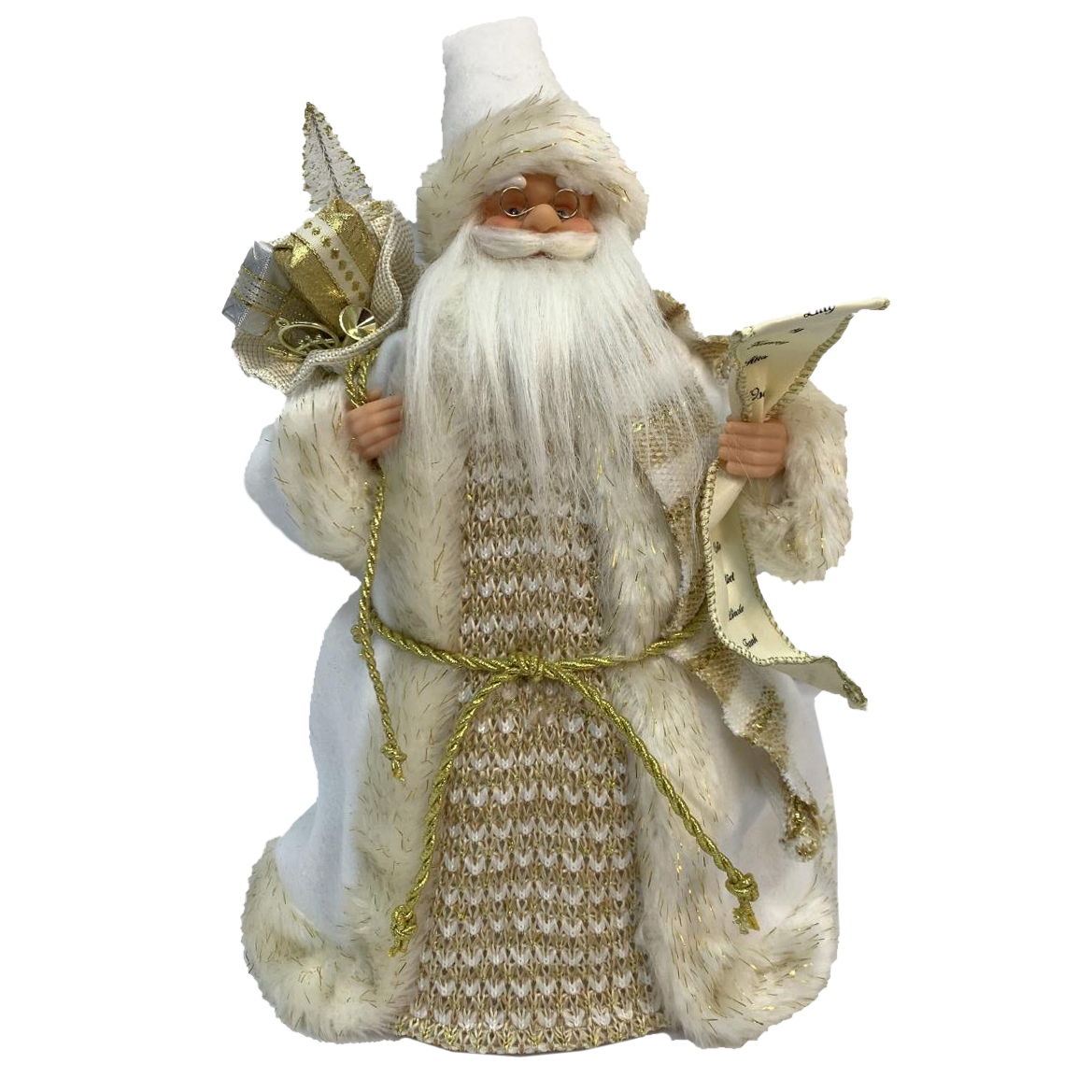 BABBO NATALE PUNTALE C/REGALI D20 H30CM.