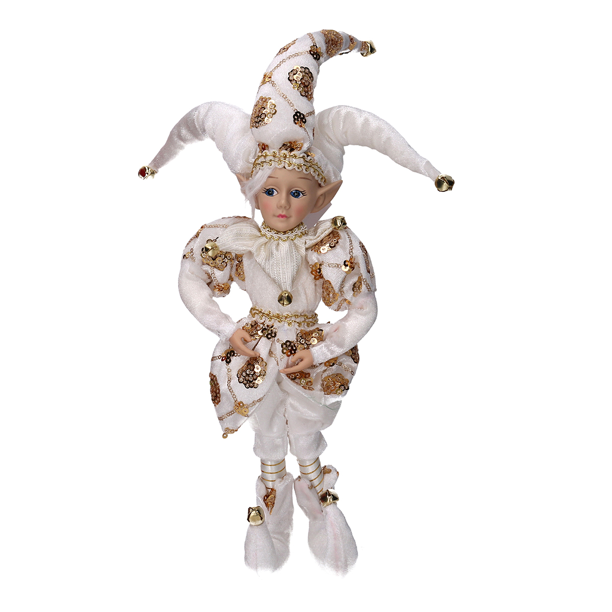 ELFO DI STOFFA 23X8 H50CM. BIANCO ORO