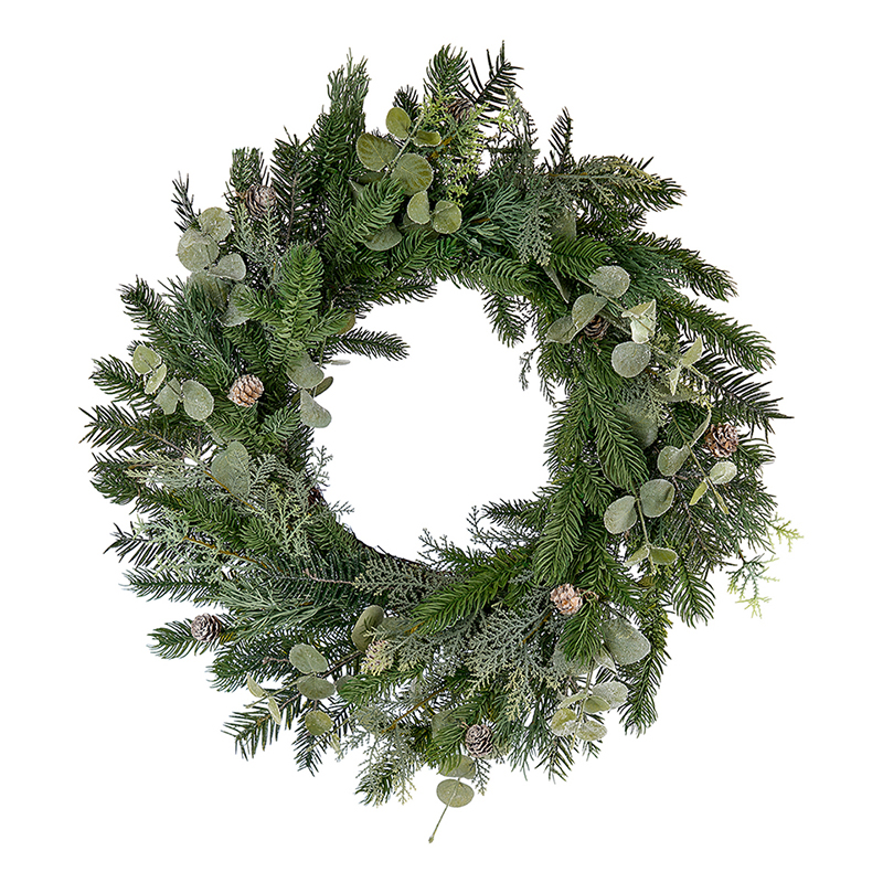 CORONA PINO/EUCALYPTO D60CM. ---- NETTO----