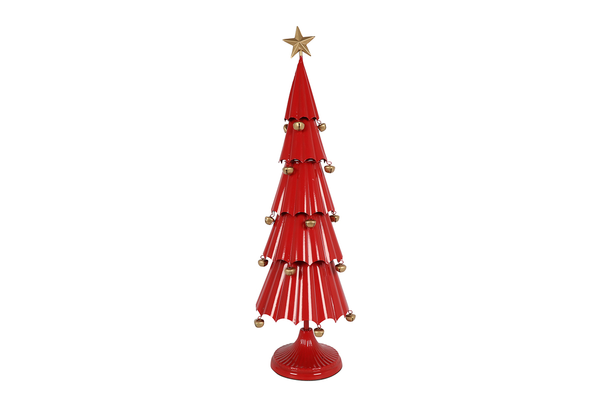ALBERO MET.C/SONAGLI H79 D24CM. ROSSO ---NETTO---