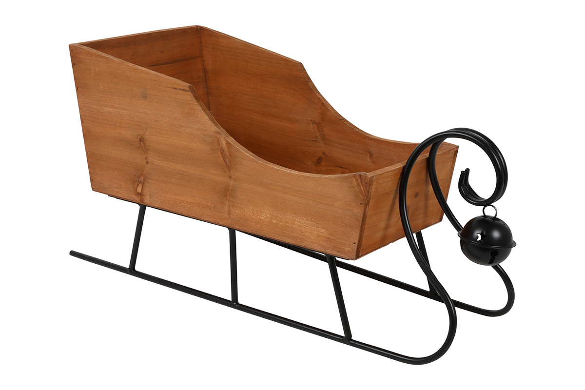 SLITTA DI LEGNO 59X24 H30,5CM. NAT.