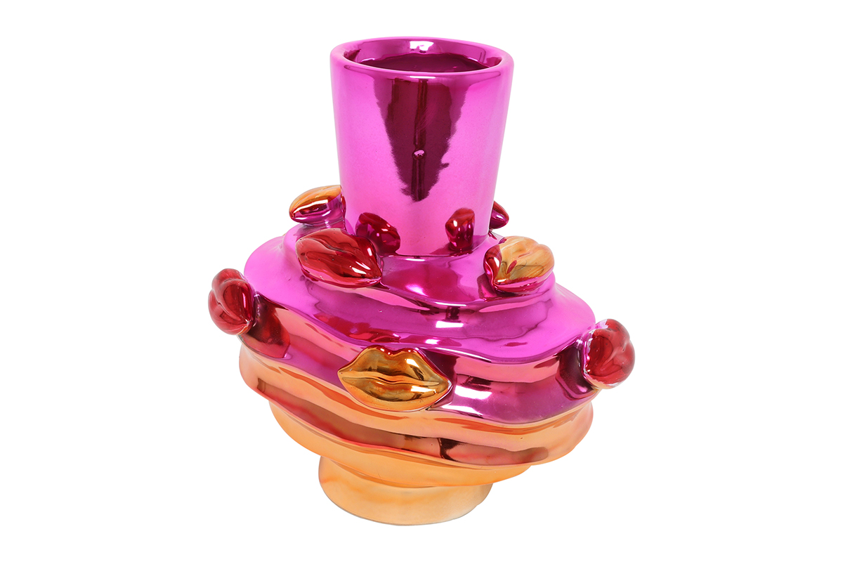 VASO GLAMOUR C/LABBRA D25,5X20 H27CM. ---NETTO---