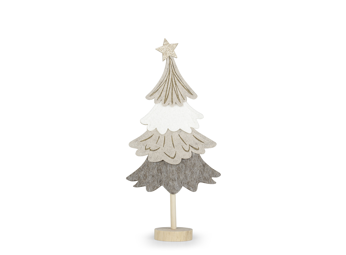 ALBERELLO STOFFA C/PUNTALE STELLA H45CM.