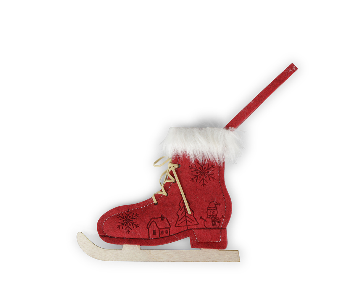 PATTINI STOFFA 2COPPIE 18X15CM. ROSSO