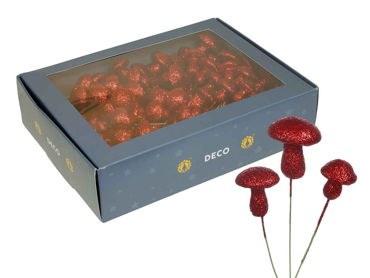 FUNGHETTI GLITT.C/PICK 90PZ. ROSSO