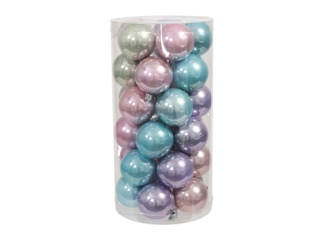 SFERE NATALIZ. D60MM. 30PZ. MIX PASTEL
