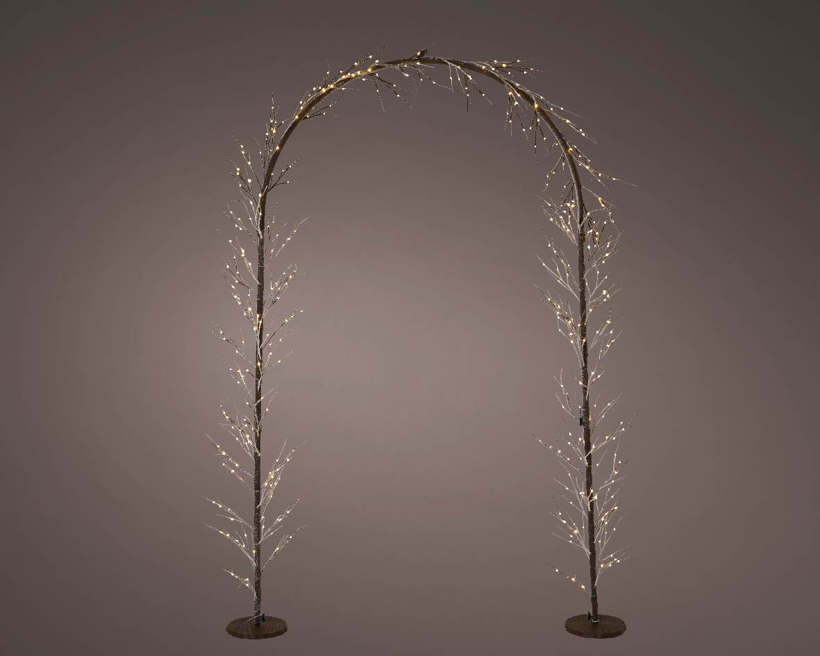ARCO C/RAMI LUMINOSI 384LED BIANCO CALDO 130XH230CM.