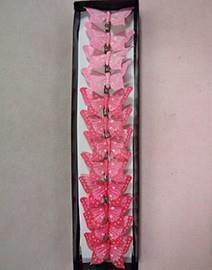 FARFALLA 12PZ.7CM. C/CLIP ROSA