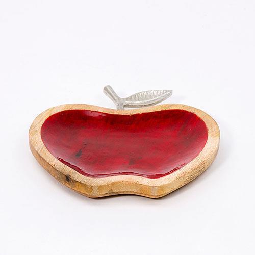 PIATTO LEGNO MELA 25X22CM.  ---NETTO---------------