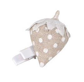 STRAMBERRY CLIP 6ZP. 4CM.NAT