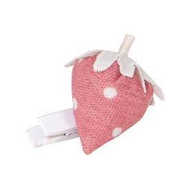 STRAMBERRY CLIP 6ZP. 4CM.PINK
