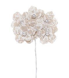 LACE DAISY 72PZ. 3CM.CREAM