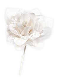 LACE BIG FLOWER 12PZ. 17X10CM.WHITE
