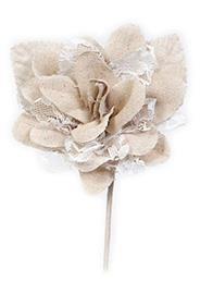 LACE BIG FLOWER 12PZ. 17X10CM.CREAM