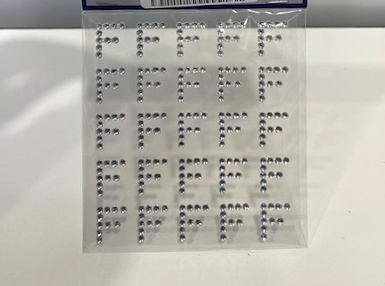 STICKERS LETTERA -F- 10MM. 25PZ. DIAMOND