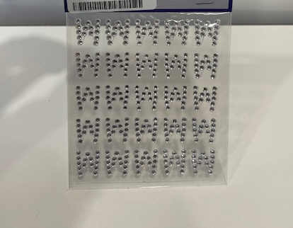 STICKERS LETTERA -W- 10MM. 25PZ. DIAMOND