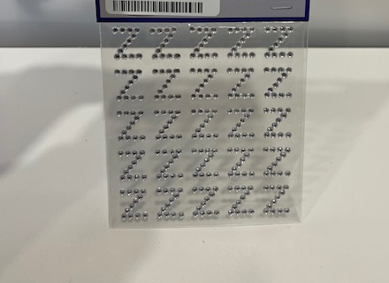 STICKERS LETTERA -Z- 10MM. 25PZ. DIAMOND