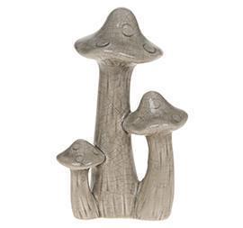MUSHROOM CERAMIC H21 12X9CM.OLIVE