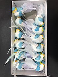 BIRD LONGTAIL 12PZ. 12CM. LT BLUE