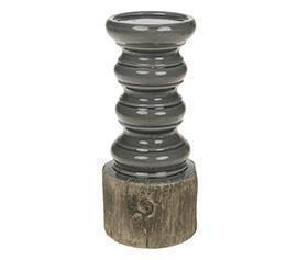 CANDLEHOLDER CER.H25 D11 GREEN