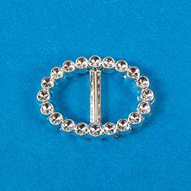 OVAL RIBB.CLIP 12PZ. 33MM.SILVER