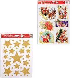 VETROFANIA NATAL. 4PZ.ASS. F.TO20X30CM.