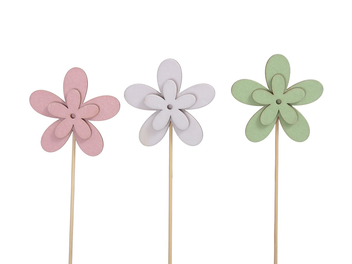 FIORI LEGNO SU PICK D7CM. 9PZ.
