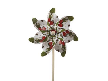 GIRANDOLA C/FRAGOLE D22CM. STICK H55CM.