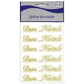 BUON NATALE 6PZ. GLITTER GOLD