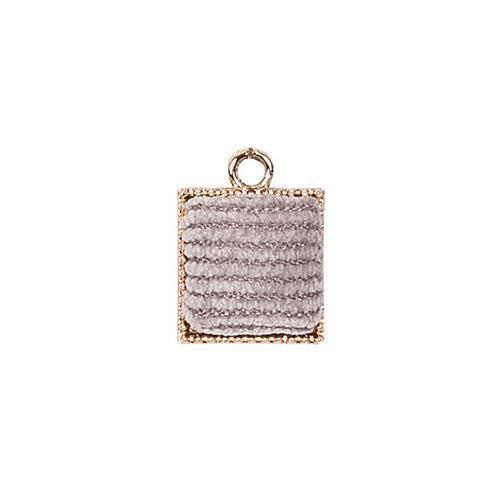 BOTTONI QUADRO VELLUTO D1,5CM.12PZ. GRIGIO