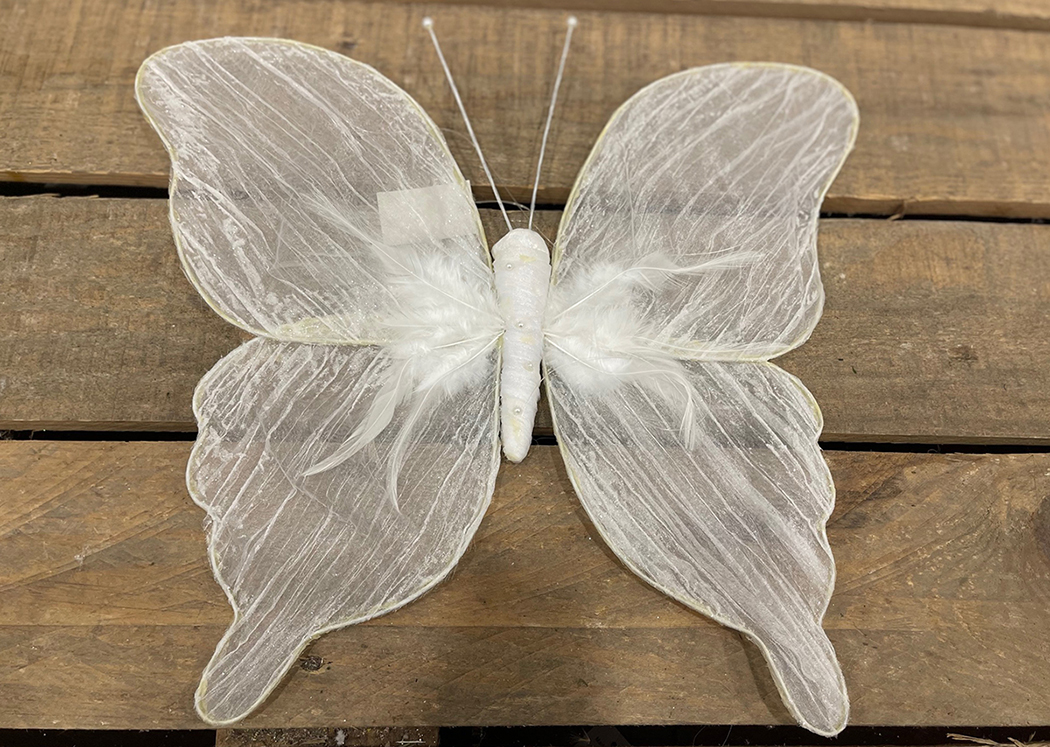 FARFALLA ORG. L39,5CM.BIANCO  --NETTO----