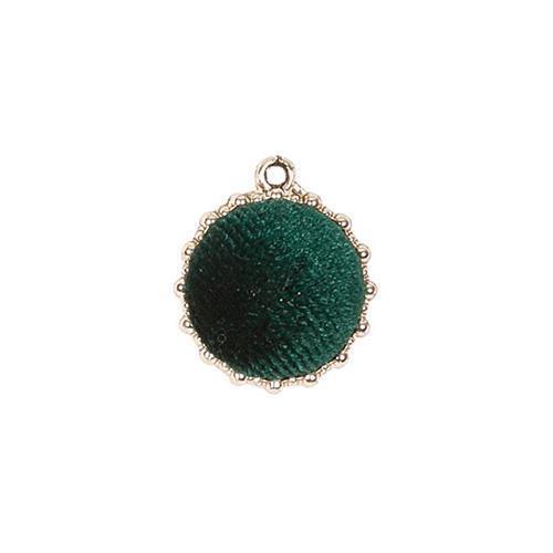 BOTTONI TONDI VELLUTO D2CM. 12PZ.VERDE