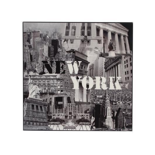 QUADRO L38 W38 H4CM. NEW YORK B/W
