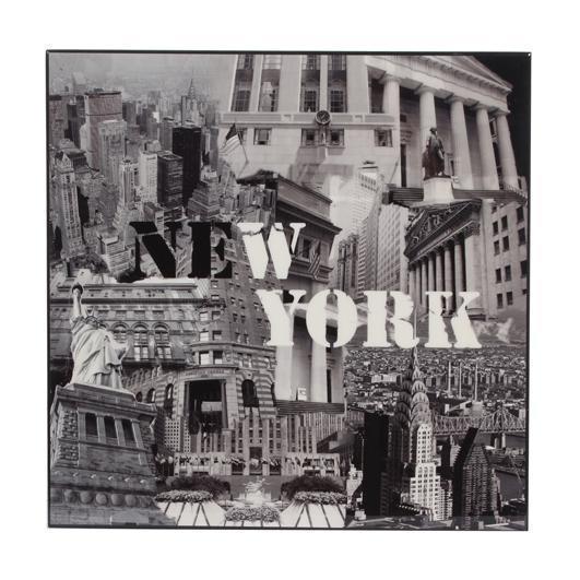 QUADRO L78 W78 H4CM. NEW YORK B/W